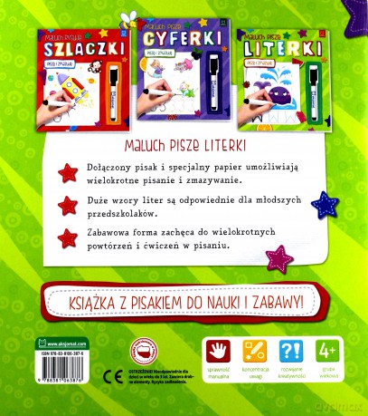 Maluch pisze literki. Piszę i zmazuję [KSIĄŻKA]
