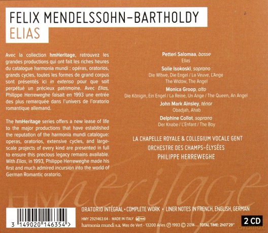 Collegium Vocale Gent: Elias (digipack) [2CD]