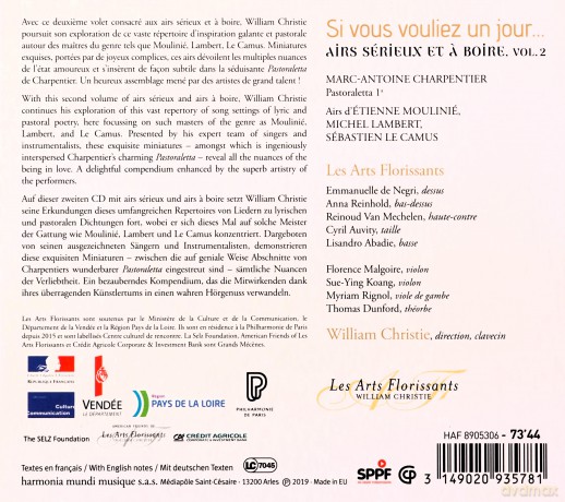 Les Arts Florissants William Christie: Si Vous Vouliez Un Jour (digipack) [CD]