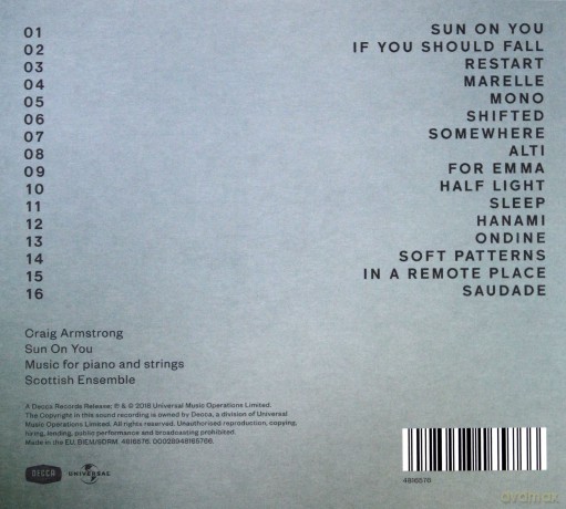 Craig Armstrong: Sun On You [CD]