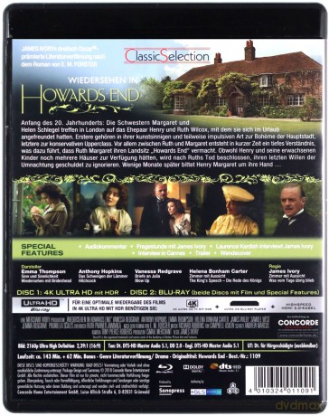 Howards End (Powrót do Howards End) [Blu-Ray 4K]+[Blu-Ray]