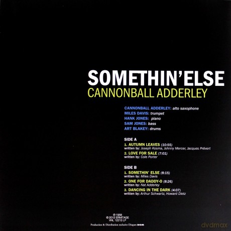Cannonball Adderley: Somethin' Else [Winyl]