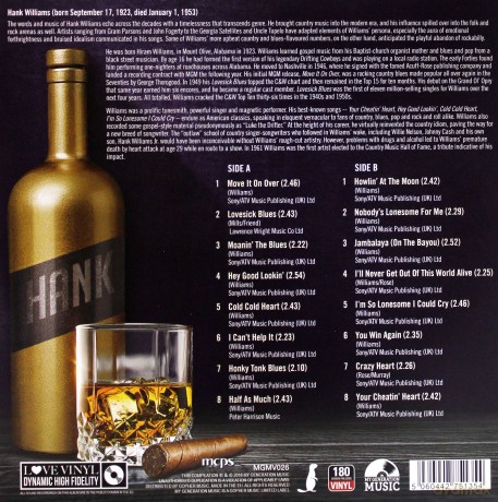 Hank Williams: Whisky Women And Songs [Winyl]