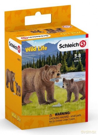 Figurki Matka Grizzly z małym niedźwiedziem [FIGURKA]