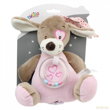 Pozytwka New Baby Piesek różowy 18 cm
