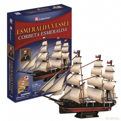 Puzzle 3D Żaglowiec Esmeralda [PUZZLE]