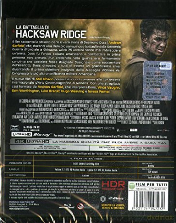 Hacksaw Ridge (Przełęcz ocalonych) [Blu-Ray 4K]+[Blu-Ray]