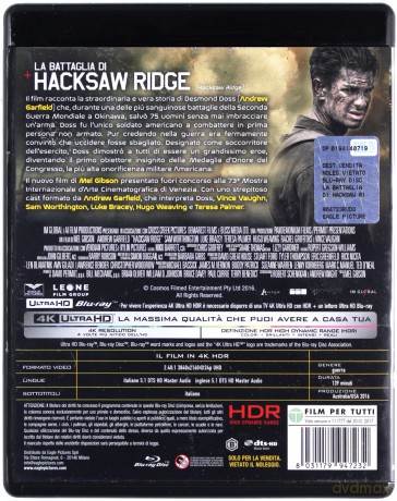 Hacksaw Ridge (Przełęcz ocalonych) [Blu-Ray 4K]+[Blu-Ray]
