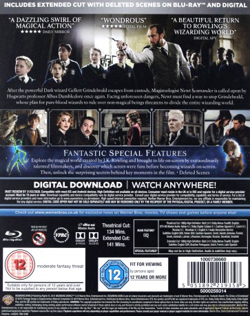 Fantastic Beasts: The Crimes of Grindelwald (Fantastyczne zwierzęta: Zbrodnie Grindelwalda) [Blu-Ray]
