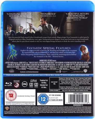 Fantastic Beasts: The Crimes of Grindelwald (Fantastyczne zwierzęta: Zbrodnie Grindelwalda) [Blu-Ray]