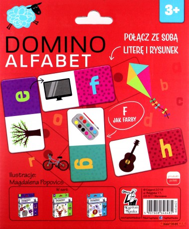 Domino obrazkowe Alfabet. Kapitan Nauka [GRA]