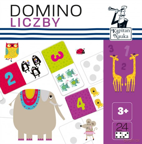 Domino obrazkowe Liczby. Kapitan Nauka [GRA]