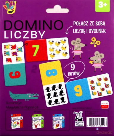 Domino obrazkowe Liczby. Kapitan Nauka [GRA]