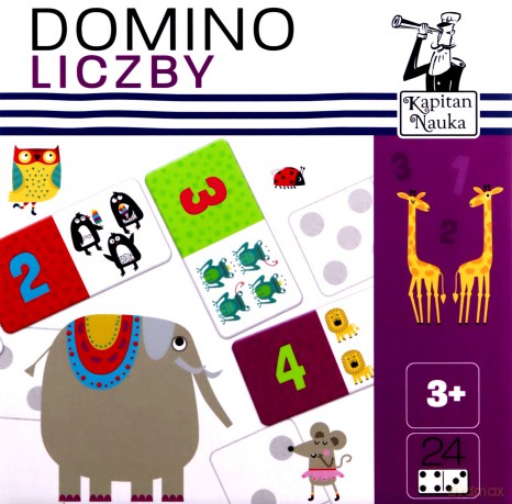 Domino obrazkowe Liczby. Kapitan Nauka [GRA]