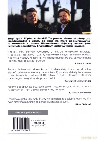 Piątka u semki - Piotr Semka, Jan Hlebowicz [KSIĄŻKA]
