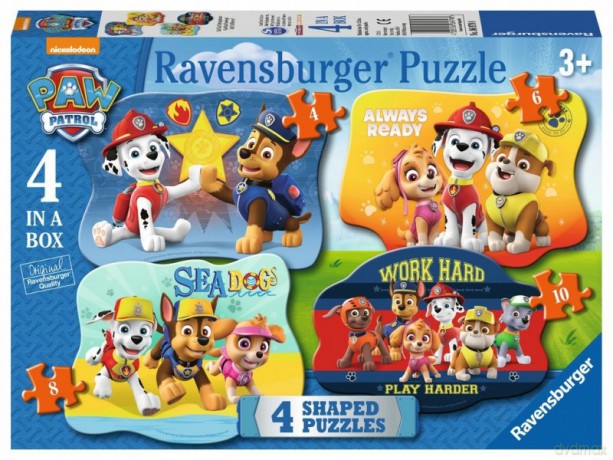 RAVENSBURGER 4w1 4/6/8/10 el. - Psi Patrol, Ruff Ruff Rescue [PUZZLE]