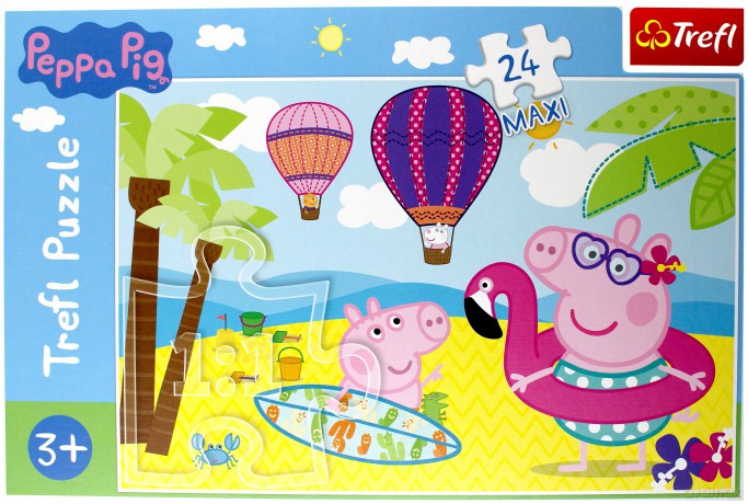 TREFL 24 el. Maxi - Świnka Peppa na wakacjach [PUZZLE]