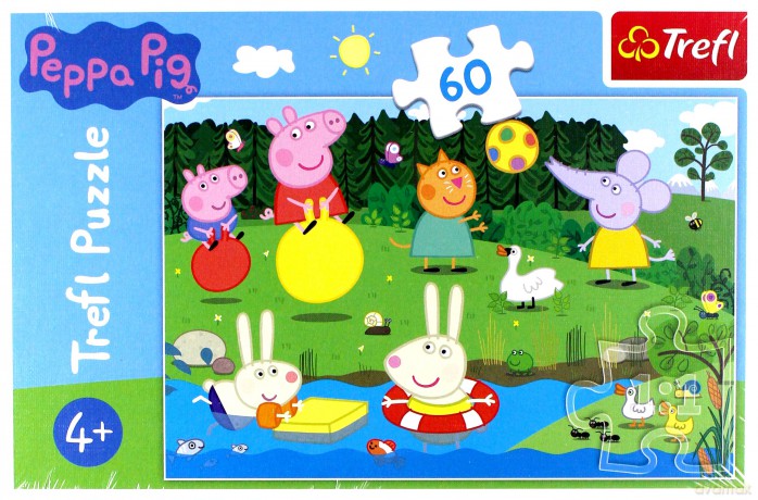 TREFL 60 el. - Świnka Peppa, Wakacyjna zabawa [PUZZLE]