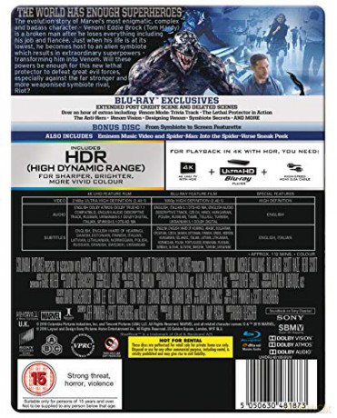 Venom (steelbook) [Blu-Ray 4K]+[Blu-Ray]