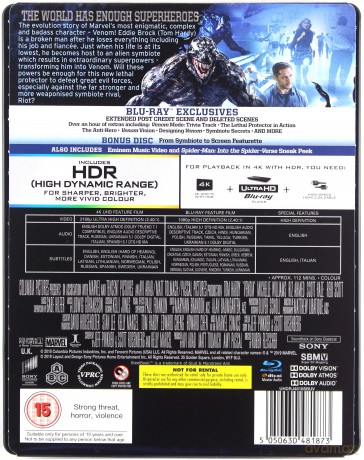 Venom (steelbook) [Blu-Ray 4K]+[Blu-Ray]