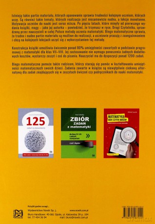 Bingo matematyczne. Gry matematyczne dla klas.7-8 - Joanna Świercz [KSIĄŻKA]