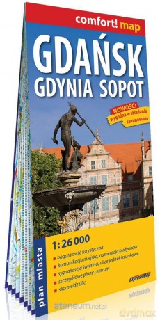 Comfort! map Gdańsk, Gdynia, Sopot plan miasta
