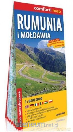 Comfort! map Rumunia i Mołdawia 1: 800 000 mapa