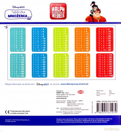 Disney Uczy. Tabliczka mnożenia [KSIĄŻKA]