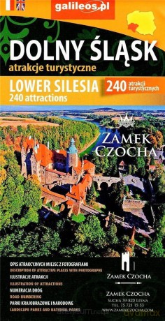 Mapa atrakcji turystycznych - Dolny Śląsk wersja angielska