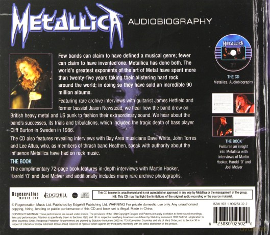Metallica: Audiobiography (digibook) [CD]