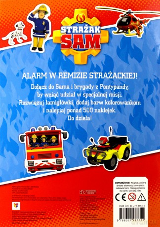 Strażak Sam. 500 naklejek [KSIĄŻKA]