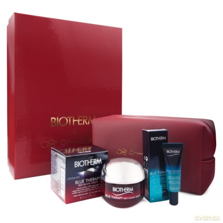 Biotherm Set (Blue Therapy Redd Algae Uplift Cream 50 ml+Blue Therapy Accelerated Serum 10 ml+Cosmetics Bag)