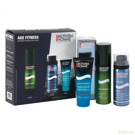 Biotherm Zestaw dla mężczyzn (Age Fitness Advanced Tonnig Anti-Aging Care 50 ml+Shaving Foam 50 ml+Aquafitness S/G 40 ml)