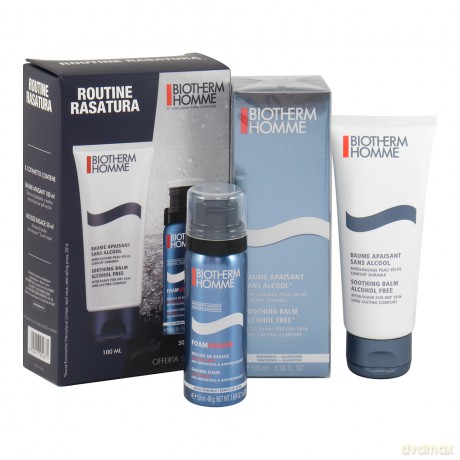 Biotherm Zestaw dla mężczyzn (Soothing Balm Alkohol Free Aftershave Dry Skin 100 ml+Shaving Foam 50 ml)