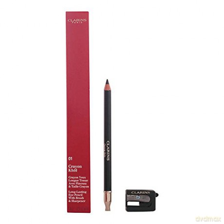 Clarins Crayon Khol Lon-Lasting Eye Pencil With Brush 01 Carbon Black 1.05g