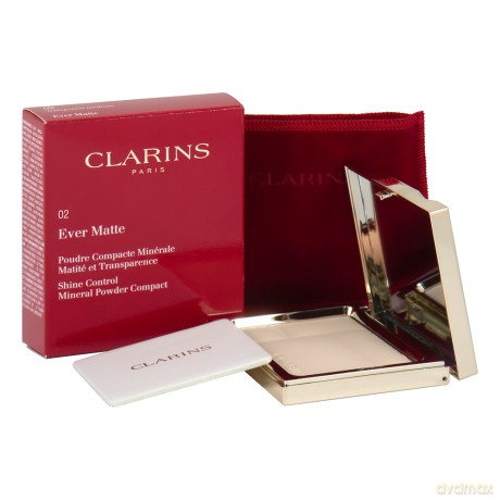 Clarins Ever Matte Shine Control Mineral Powder Compact 02 Transparent Medium 10g