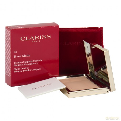 Clarins Ever Matte Shine Control Mineral Powder Compact 03 Transparent Warm 10g