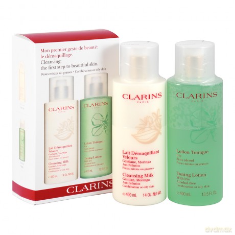 Clarins Set Duo Demaquillant Pg (Lait Demaquillant 400 ml+Lotion Tonique 400 ml)