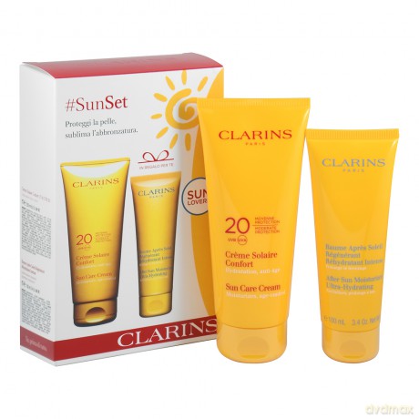 Clarins Set Sunset (Creme Solaire Comfort Uvp 20 200 ml+Baume Apres Soleil 100 ml)