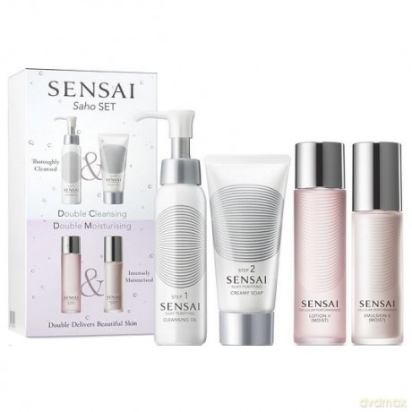 Kanebo Sensai Set Saho (Silky Purifying Cleansing Oil 75 ml+Creamy Soap 75 ml+Cellular Performance Lotion Ii 60 ml+Emulsion Ii 60 ml)