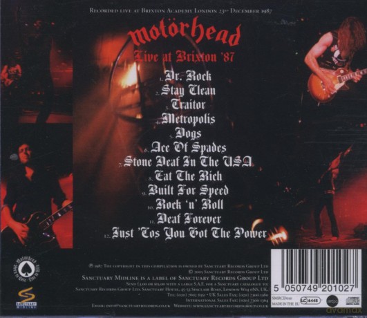 Motorhead: Live At Brixton '87 [CD]