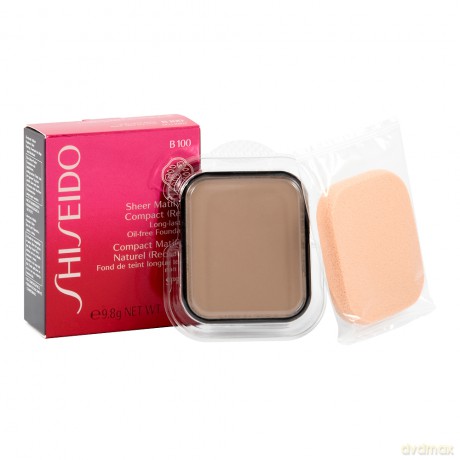 Shiseido Sheer Matifying Compact Refill B100 - Very Beed Beige - Spf 10