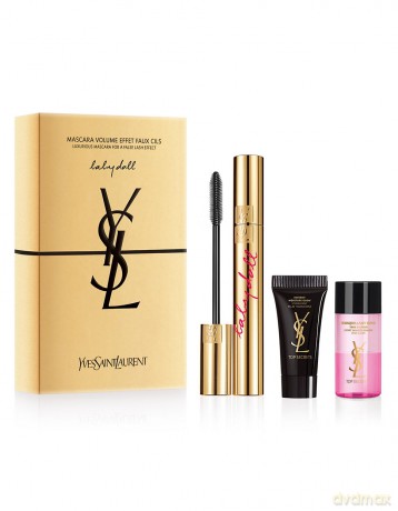 Ysl Set (Mascara Baby Doll 01 + Mini Instant Moisture Glow + Mini Top Secret Make Up Remover)