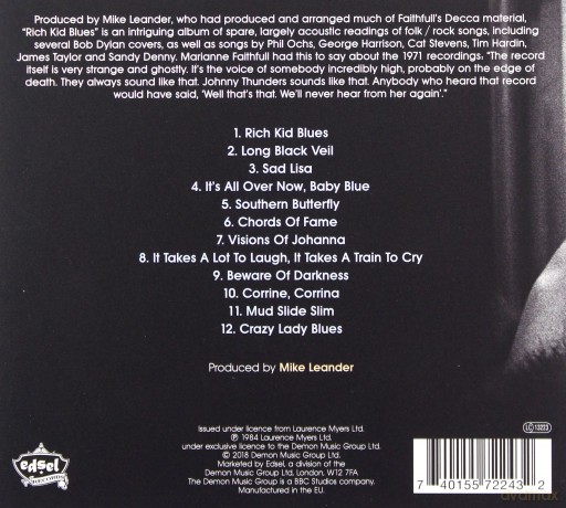Marianne Faithfull: Rich Kid Blues [CD]