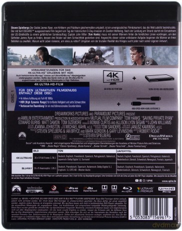 Saving Private Ryan (Szeregowiec Ryan) [Blu-Ray 4K]+[Blu-Ray]