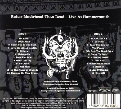 Motorhead: Better Motaśrhead Than Dead - Live At Hammersmith [2CD]