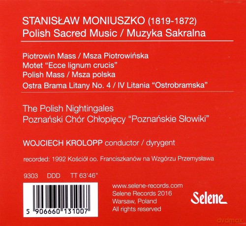 Stanisław Moniuszko: Moniuszko - Poznański Chór Chłopięcy "Poznańskie Słowiki" [CD]