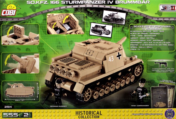 Klocki Historical Collection Sd.Kfz.166 Sturmpanzer IV Brummbar [KLOCKI]