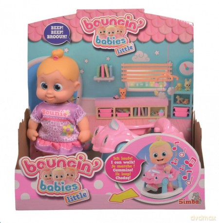Lalka Bouncin Babies Little Bonny z chodzikiem