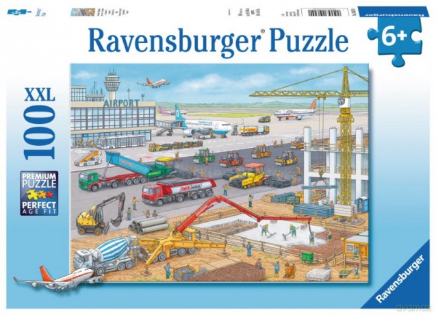 RAVENSBURGER 100 el. - Budowa lotniska [PUZZLE]